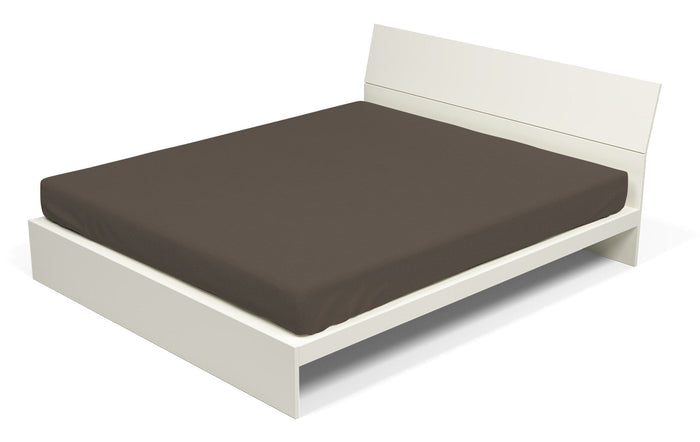 Lenzuolo Sotto con Angoli ed Elastico Tinta Unita Marrone Matrimoniale Maxy