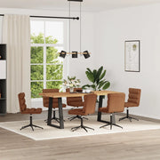 Sedie da Pranzo 6 pz Marroni in Similpelle 3315709