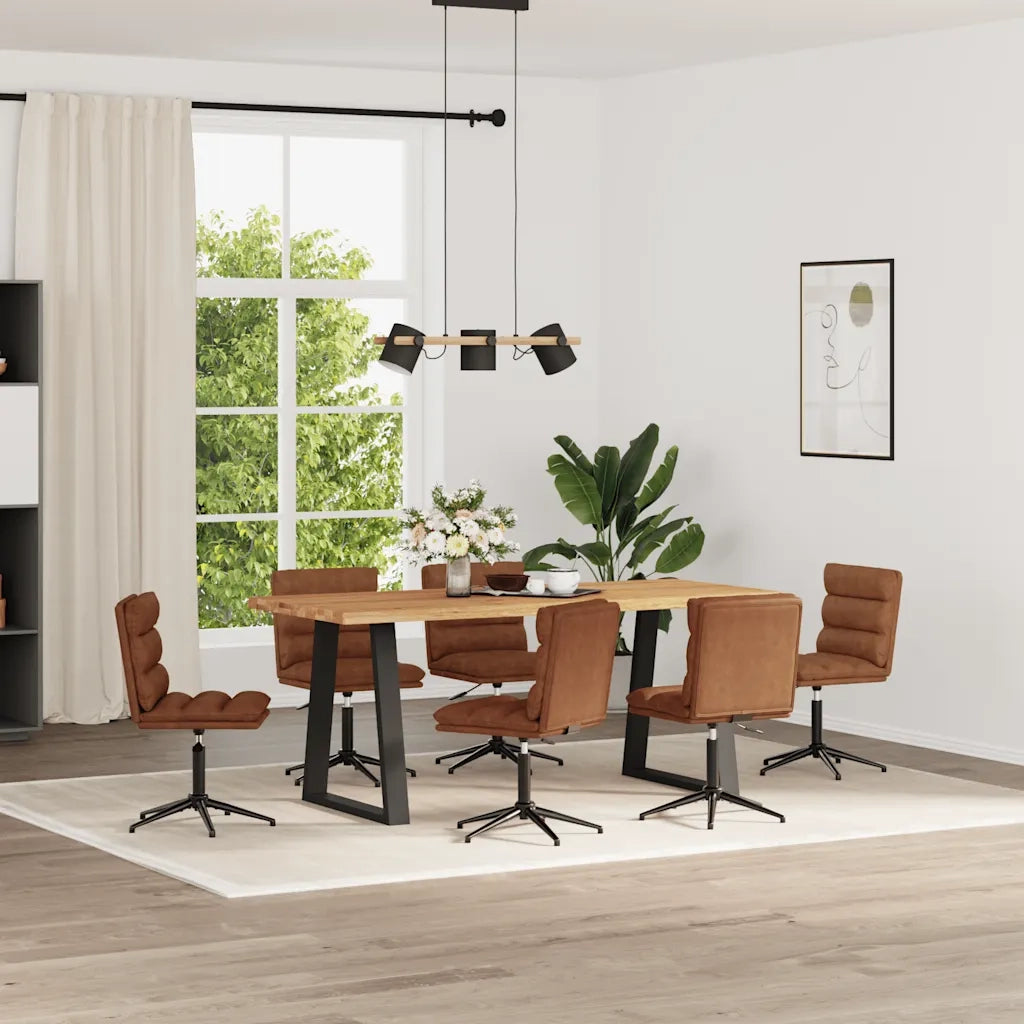Sedie da Pranzo 6 pz Marroni in Similpelle 3315709