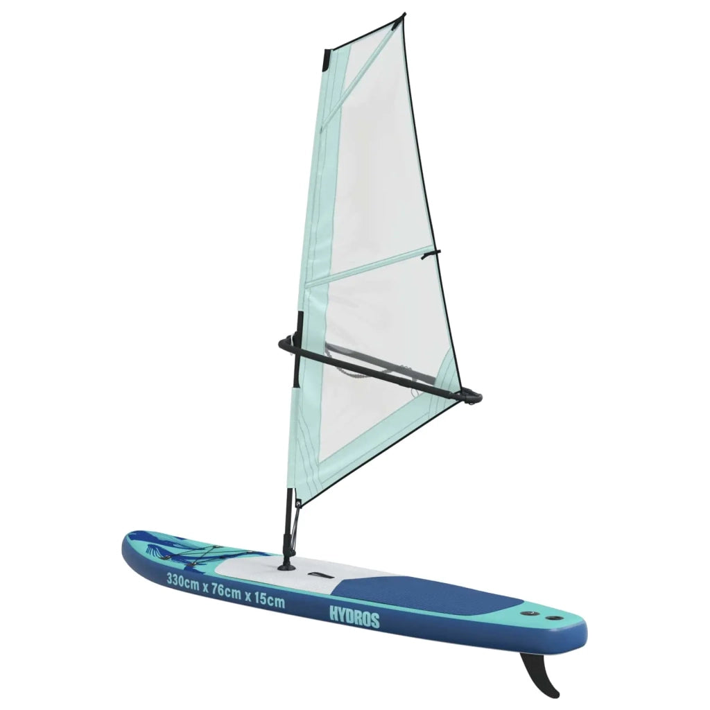 SUP gonfiabile con vela HYDROS 330 x 76 x 15 cm Turchese per 42039136