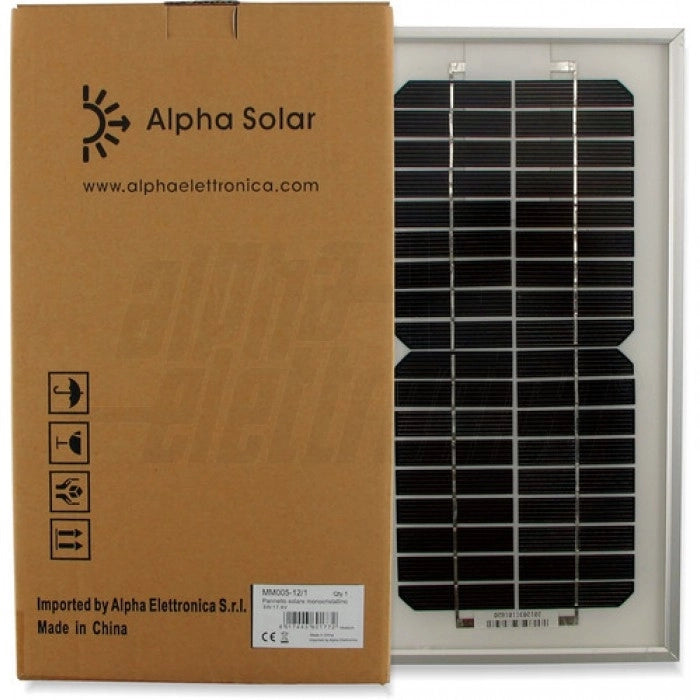 Pannello fotovoltaico Monocristallino MM005-12/1 - 5W - 21,2V