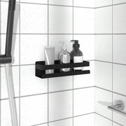 Mensola Doccia Nera Opaca 23x6,5x6 Acciaio Inox 304 Spazzolato 4004908