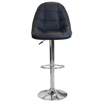 SGABELLO FLYNN CON SEDUTA TRAPUNTATA ECOPELLE 59X55X116H CM NERO OKX