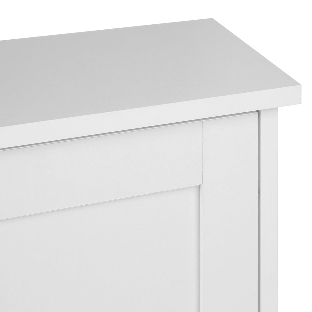 Scarpiera 2 scomparti in truciolato bianco design moderno