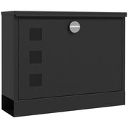 Cassetta Postale in Metallo con Chiavi ¨C zephmum ¨C 36.5x11.5x29 cm Nera
