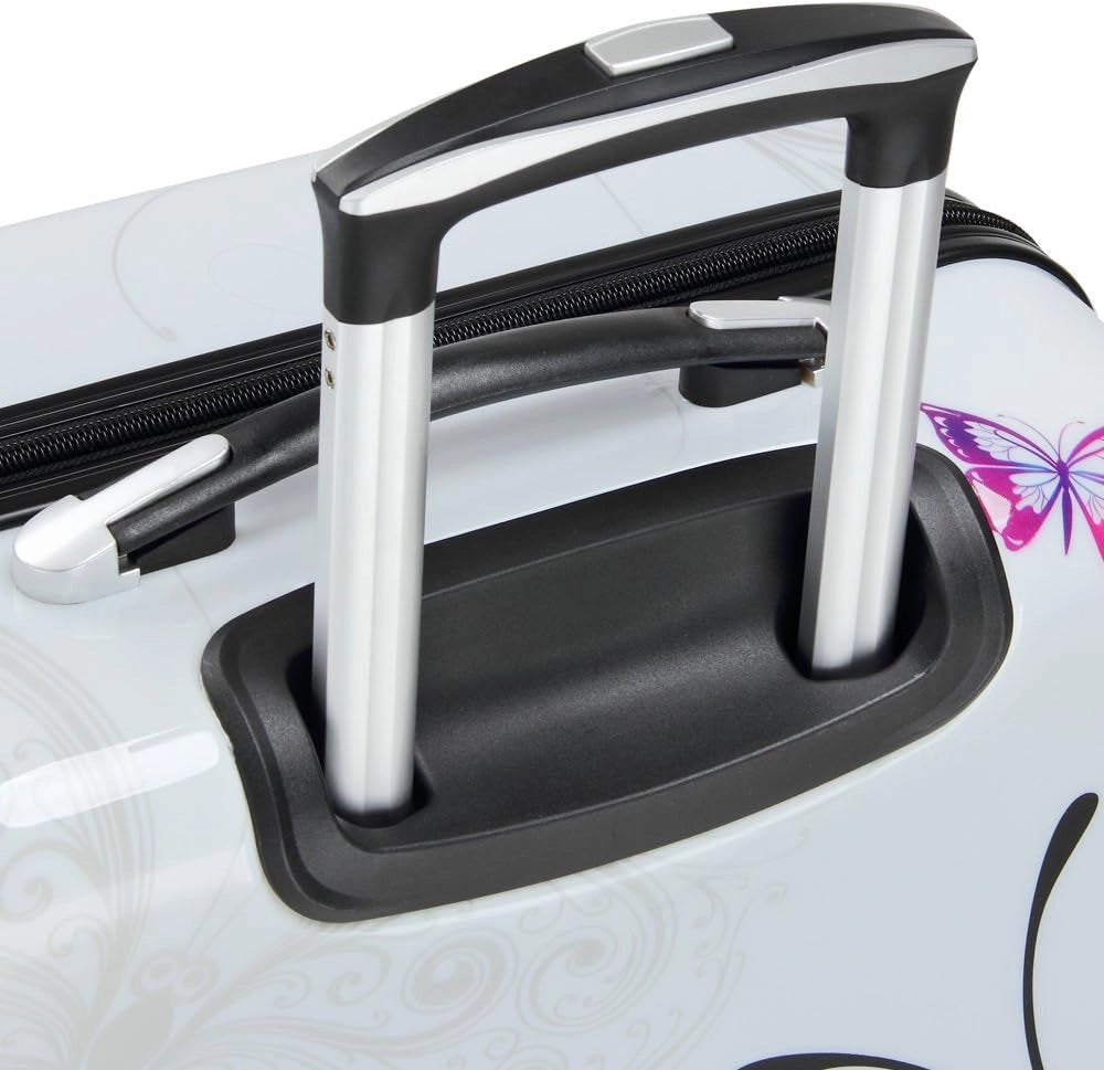 Monzana Trolley Butterfly Valigia a Guscio Rigido L Manico Telescopico Alluminio Ruote girevoli 360°