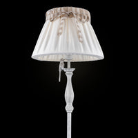 Lampada da terra Elegant in Metallo Bird Bianco Antique