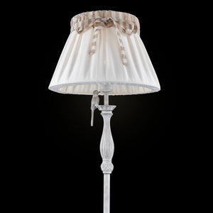 Lampada da terra Elegant in Metallo Bird Bianco Antique