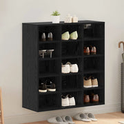 vidaXL Scarpiera Rovere nero 77.5 x 30 x 83.5 cm Legno multistrato