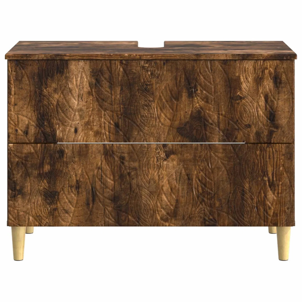 Armadio per Lavabo da Bagno DELFT Rovere Fumo 82 x 41 x 59 cm 897020