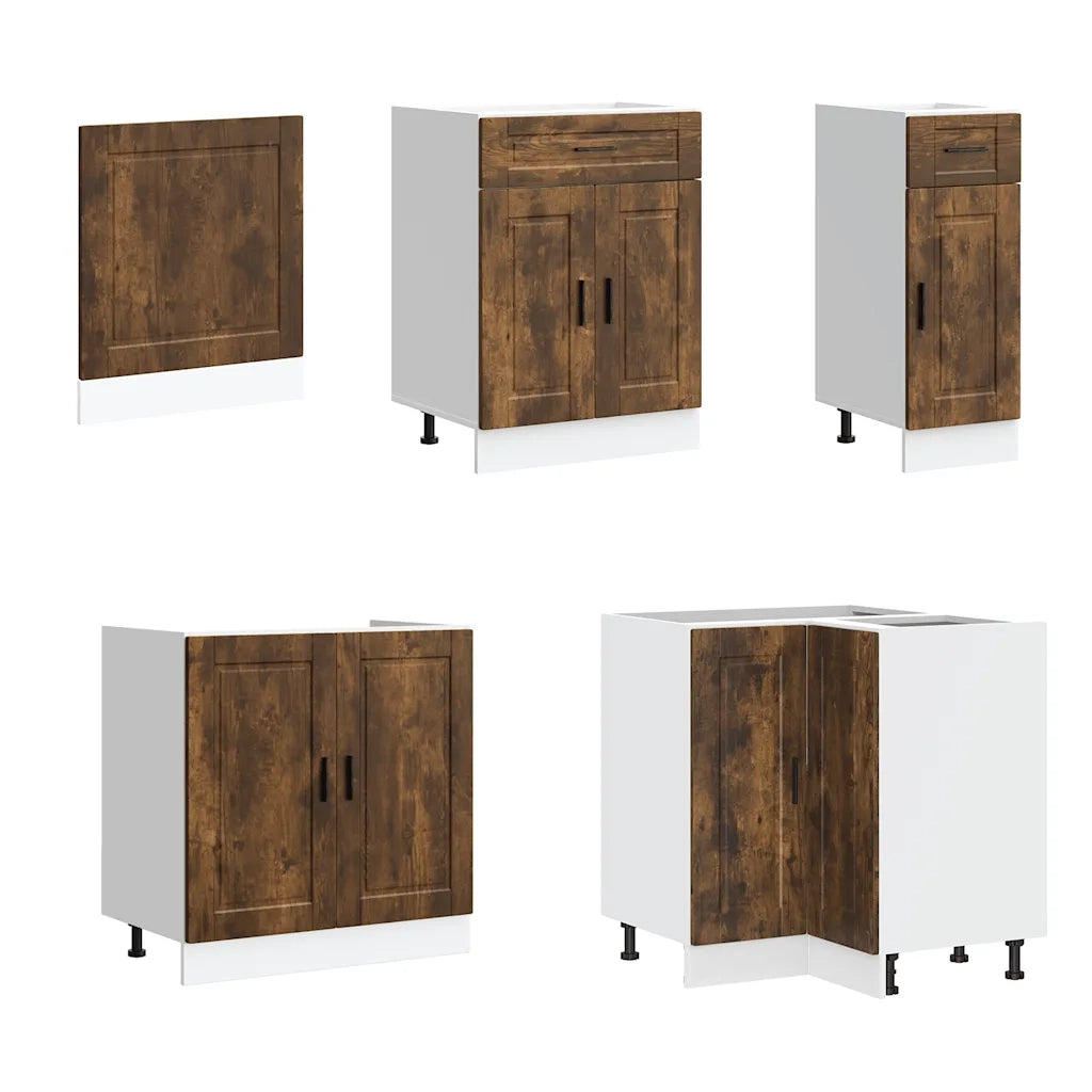 Set Mobili da Cucina 11 pz Porto Rovere Fumo in Truciolato 3314906