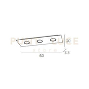 PATH PLAFONIERA 3 LUCI ATTACCO GX53 MARRONE