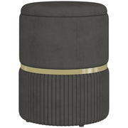 Pouf Contenitore ¨C Zephmum ¨C Grigio 36x36x44 cm