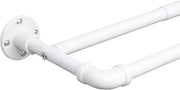 Tubo per tende a doppia anta in metallo bianco estendibile 74-273 cm
