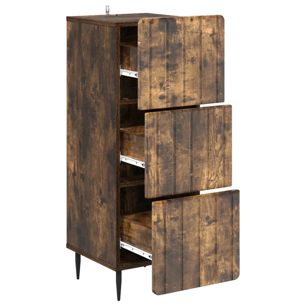 Mobile con Cassetti Rovere Fumo 33 x 34,5 x 92 cm 894390