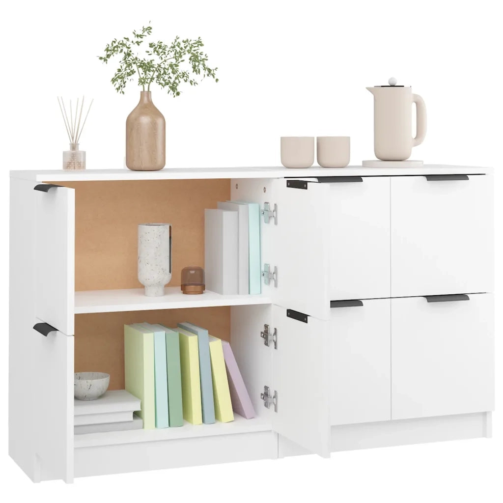 Credenze 2 pz Bianco 60x30x70 cm in Legno Multistrato 3115804