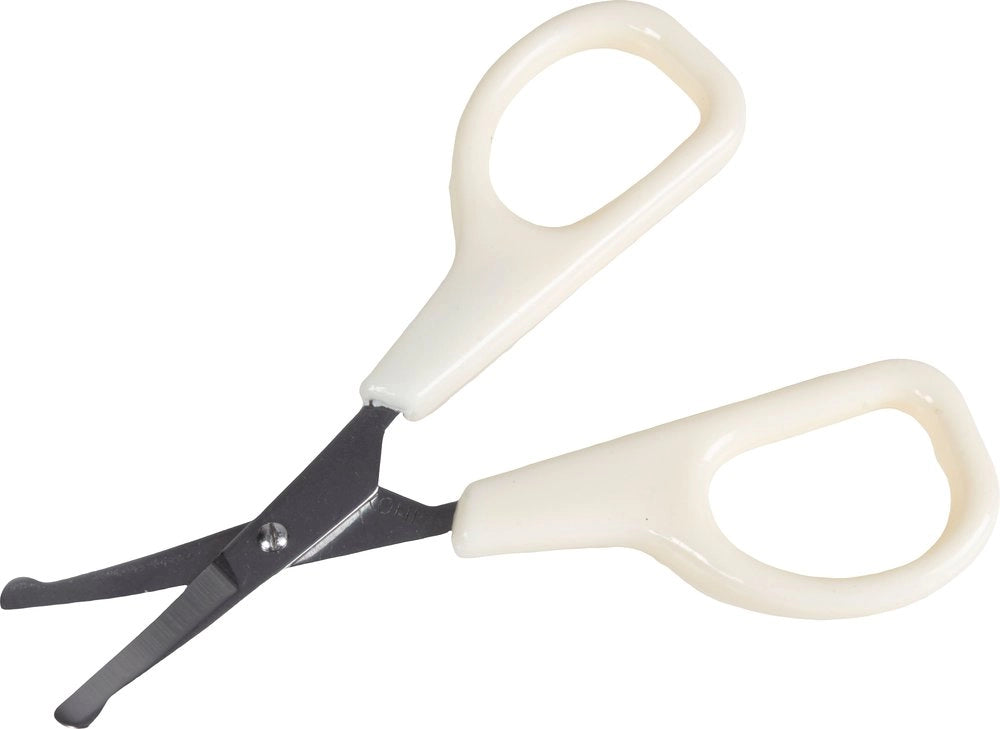 Forbicine Poupy con punte arrotondate sicure per bambini piccoli.