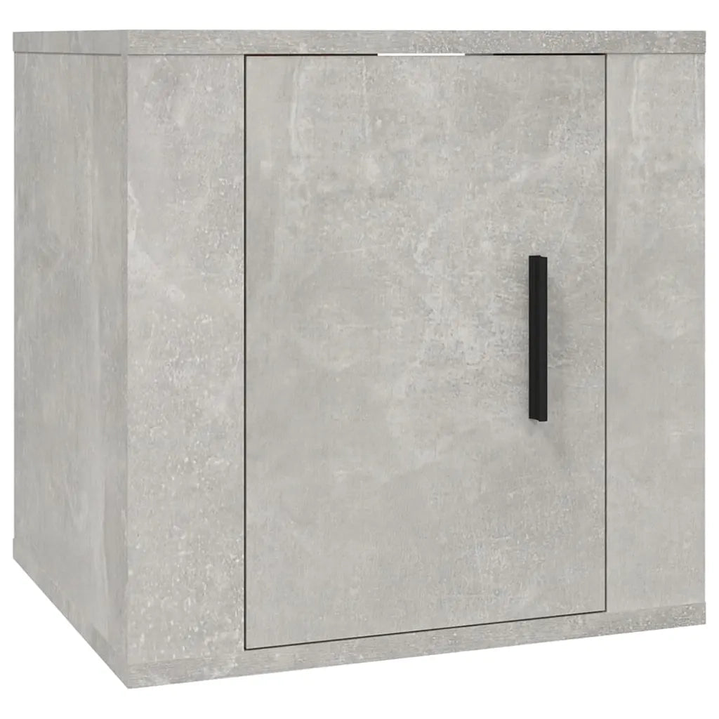 vidaXL Set di Mobili Porta TV 3 pz Grigio Cemento in Legno Multistrato