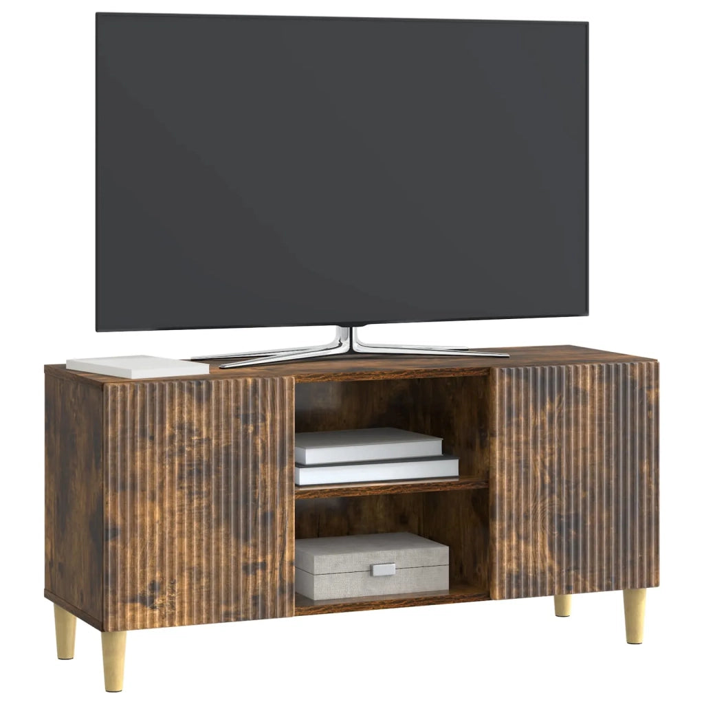 Mobile TV-Credenza per TV Rovere Fumo 102 x 34,5 x 50 cm Legno ingegnerizzato 393674