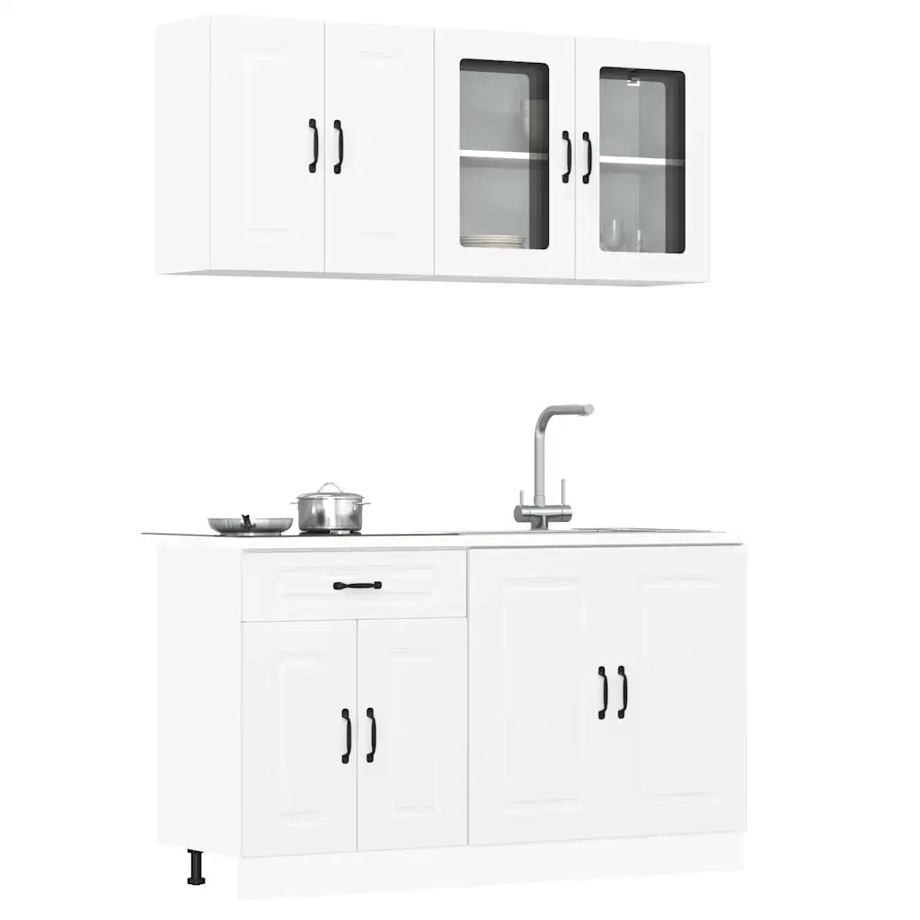 Set Mobili da Cucina 4 pz Kalmar Bianchi Legno Multistrato 3314851