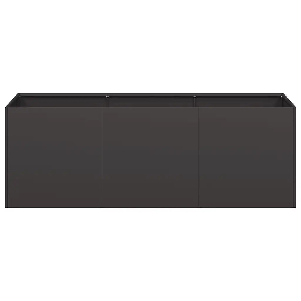 Fioriera Nera 120x40x40 cm Acciaio Laminato a Freddo 860675
