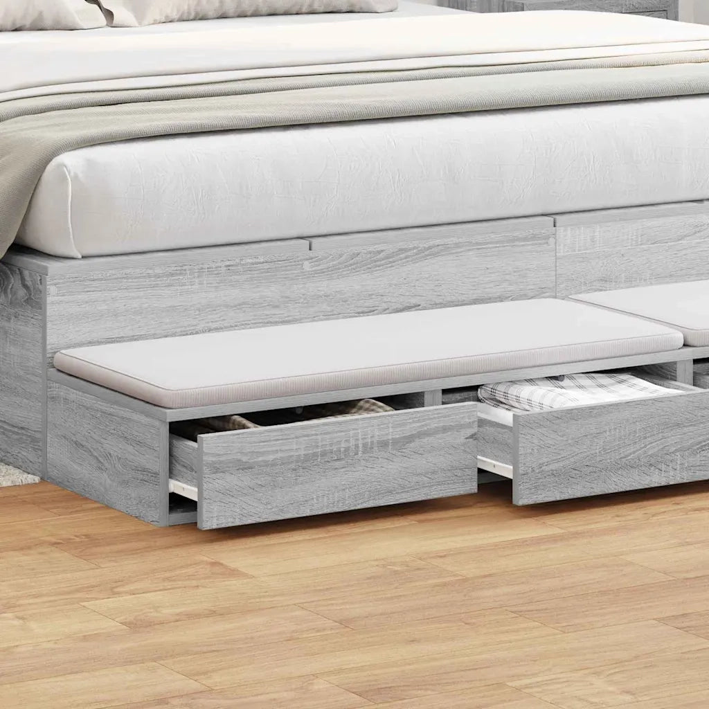 Cassetti per letto Grigio Sonoma 200 x 36,5 x 16,5 cm 866920