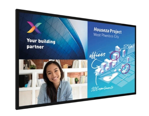 Philips 86bdl8051c/00 visualizzatore di messaggi 2,18 m (86") 350 cd/m² 4k ultra hd nero touch screen android 9.0