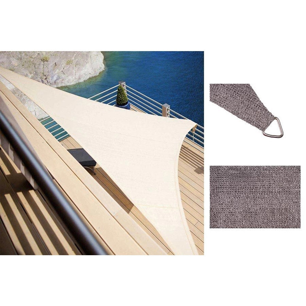 Trade Shop - Tenda Vela Ombreggiante Parasole Da Esterno Terrazze Giardino Triangolare 4 X 4 X 4 Mt -