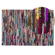 Tappeto di pezza Multicolore con cotone 140 x 200 cm rettangolare intrecciato a mano Boho orientale