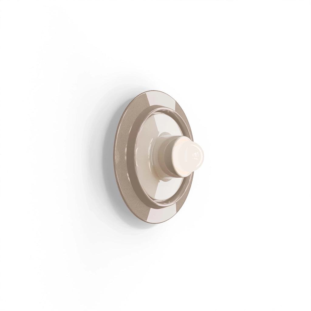 Applique Deco Voilà Ceramica Grigio Sabbia Crema 1 Luce E27