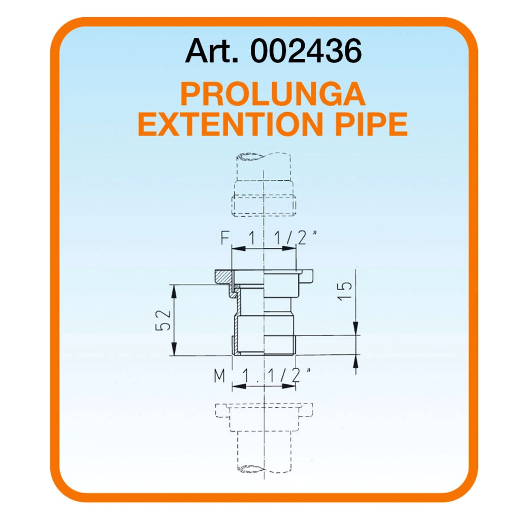 PROLUNGA PER SIFONI LIRA  F 11/2 x M 11/2 LIRA