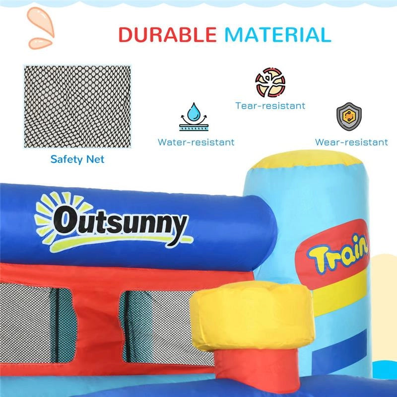 CASTELLO GONFIABILE PER BAMBINI 3-8 ANNI CON TRAMPOLINO, SCIVOLO E PISCINA, 435X245X200CM