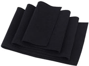 Tessuto tubolare a righe in lana nera - Misura 99x14.7cm - Materiale per colletti e colli - Tessuto decorativo