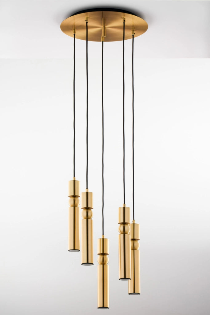 Lampada a sospensione moderna oro Ø37 5xGU10 Jupiter