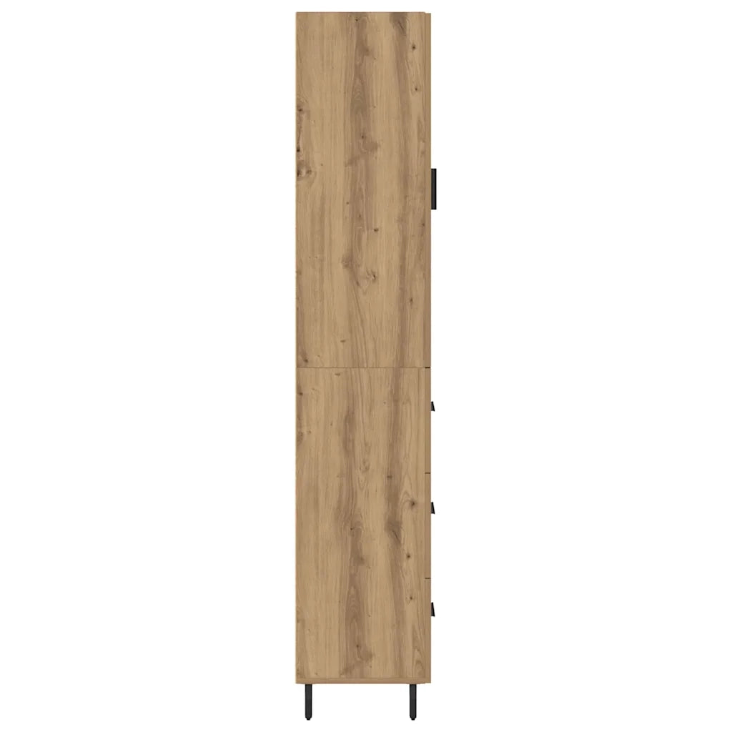 Credenza con Cassetto-Buffet-Armadio da cucina Rovere artigianale 34,5 x 34 x 180 cm 968032