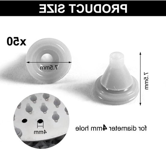 Sostituti di testa di spruzzo in silicone per doccia a getto d'acqua in acciaio inossidabile - 50 pezzi