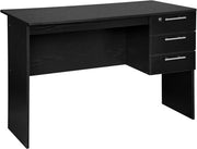 Banco da Ufficio con Porta Oggetti - Scrivania - Tavolo da Ufficio - Adatto per Lavoro e Gaming - Nero 120x59x75