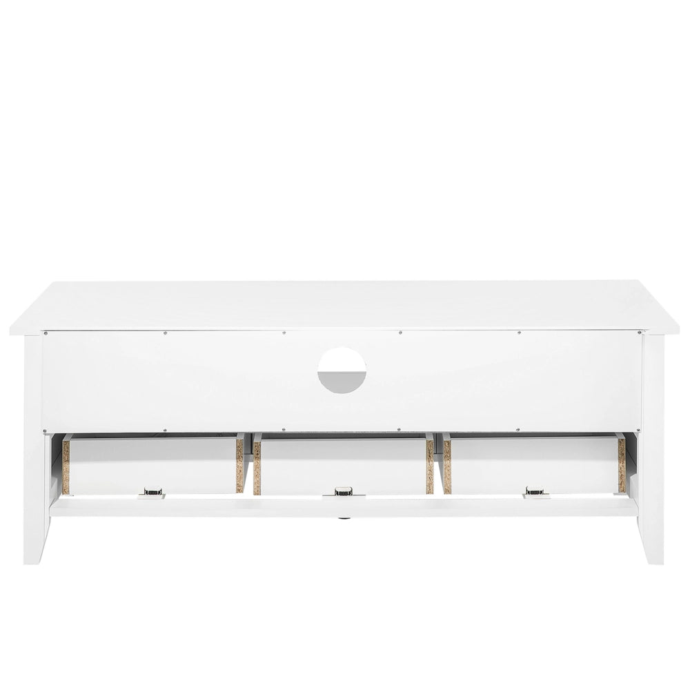 Mobile TV Bianco TV Fino a 61ʺ Consigliato 3 cassetti Gestione cavi Rustico
