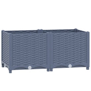 Fioriera | Cassetta per fiori | Vaso Rialzata 80x40x38 cm in Polipropilene