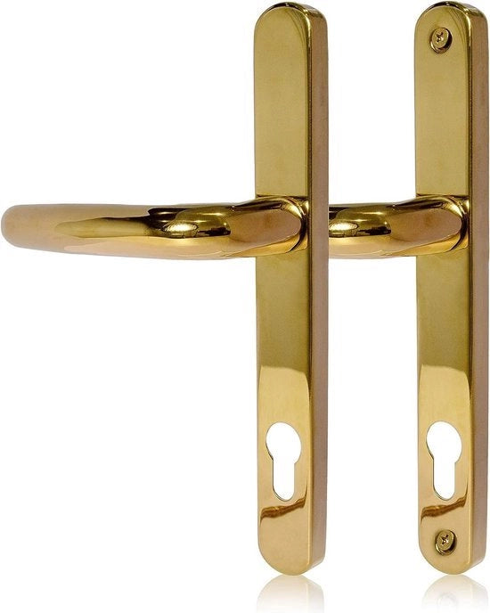 Cerniera porta in PVC non verniciato 92PZ 210mm - doppia vetratura - set a coppia - PVD oro