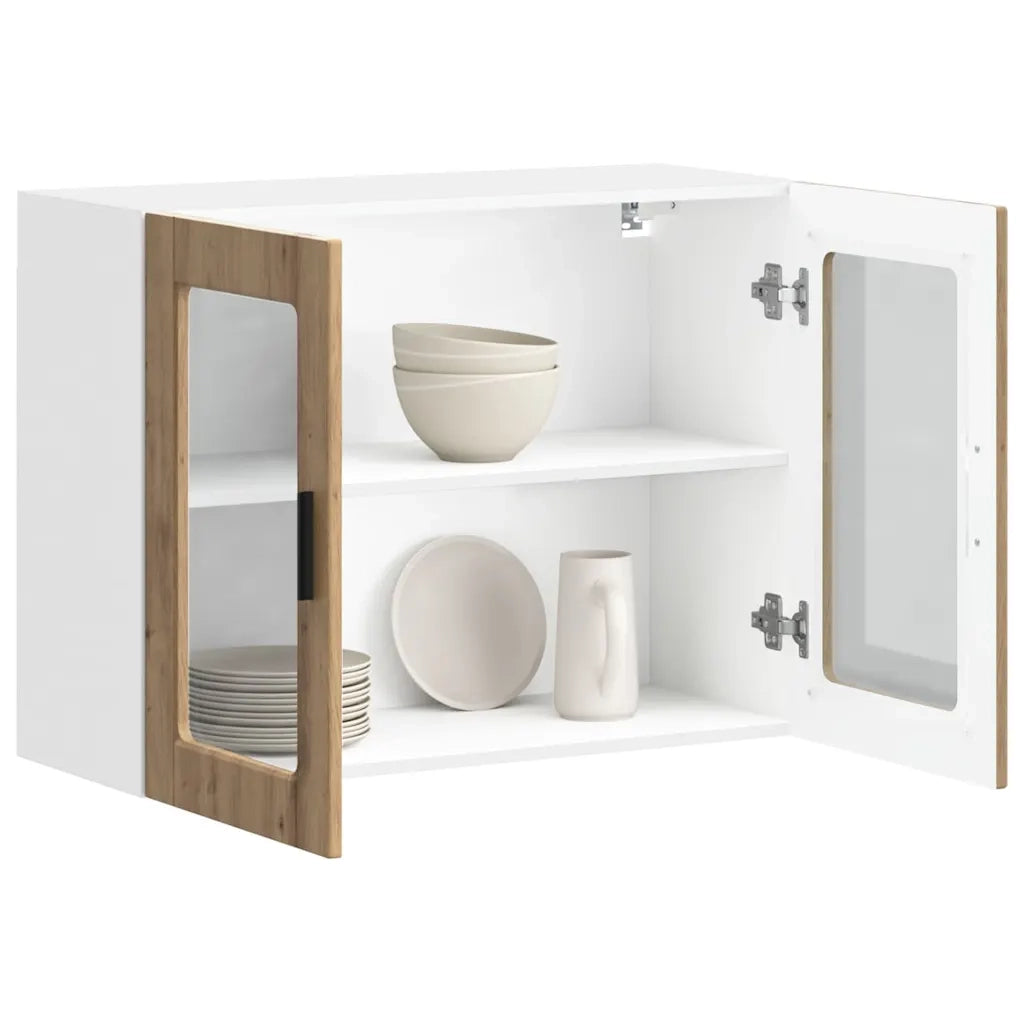 Pensile da Cucina con Porta in Vetro Porto Rovere Artigianale 854096