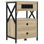 Comodino | Armadio da Notte | Mobiletto da notte con cassetto Rovere Sonoma 40 x 31 x 60 cm