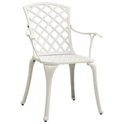 Sedie da Giardino 2 pz in Alluminio Pressofuso Bianco 315574
