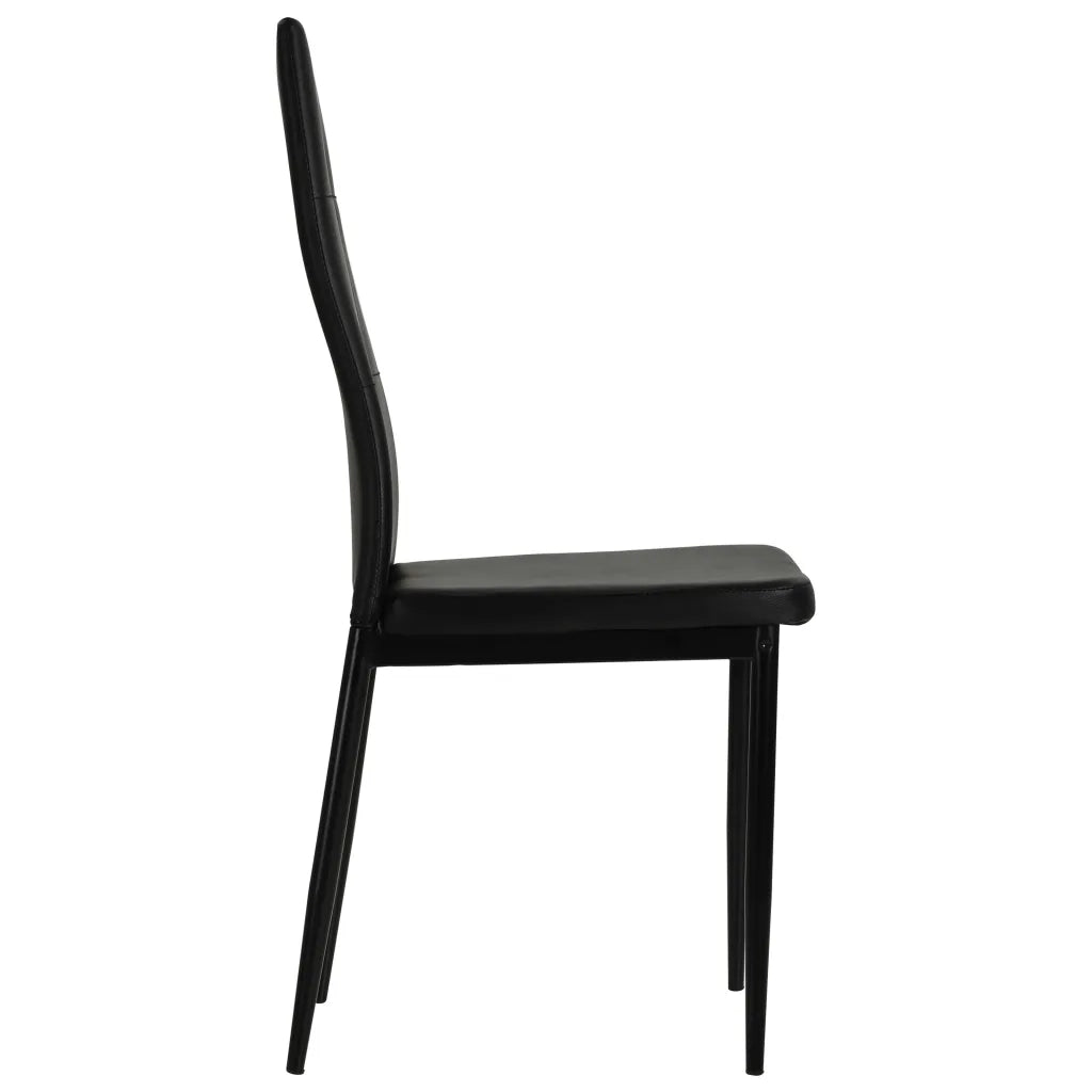 Sedie da Pranzo 6 pz Nere in Similpelle 275435