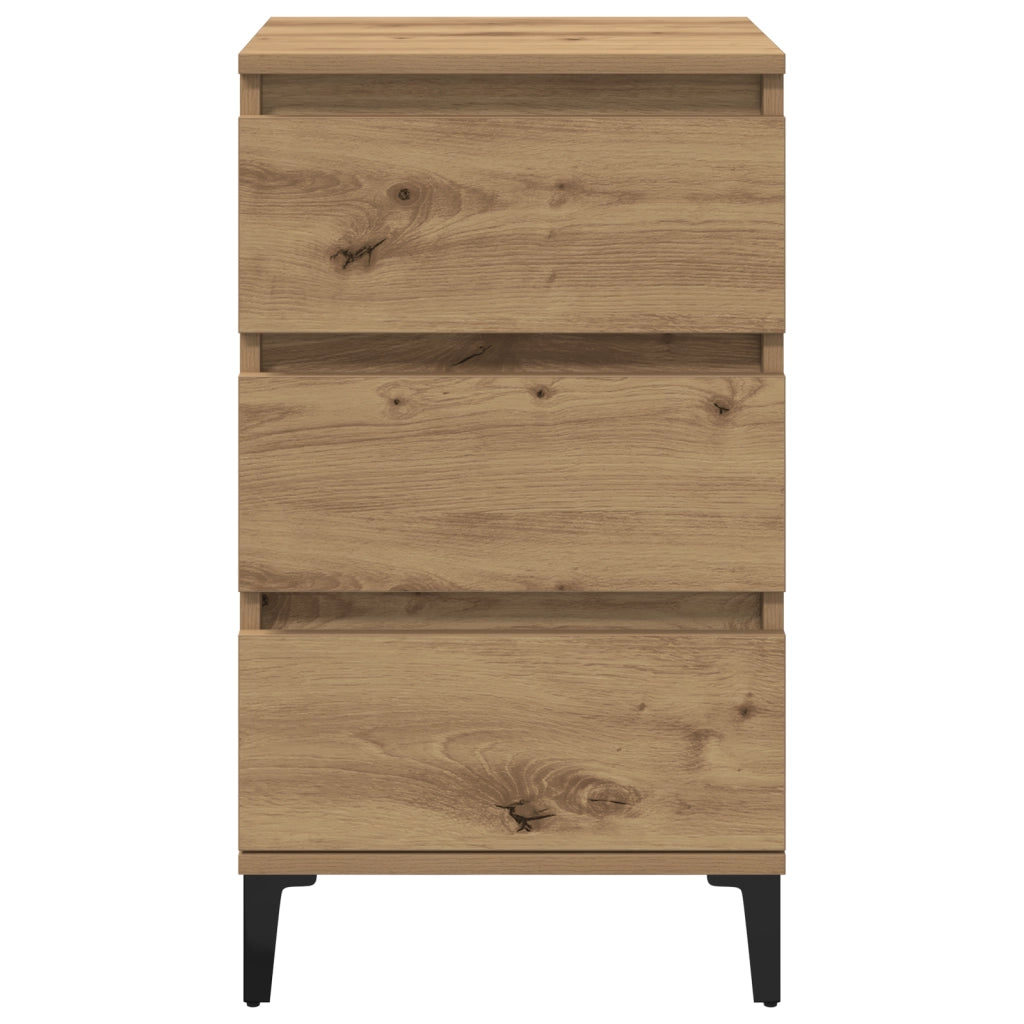 Comodino in Rovere Artigianale 40x35x70 cm in Legno Ingegnerizzato