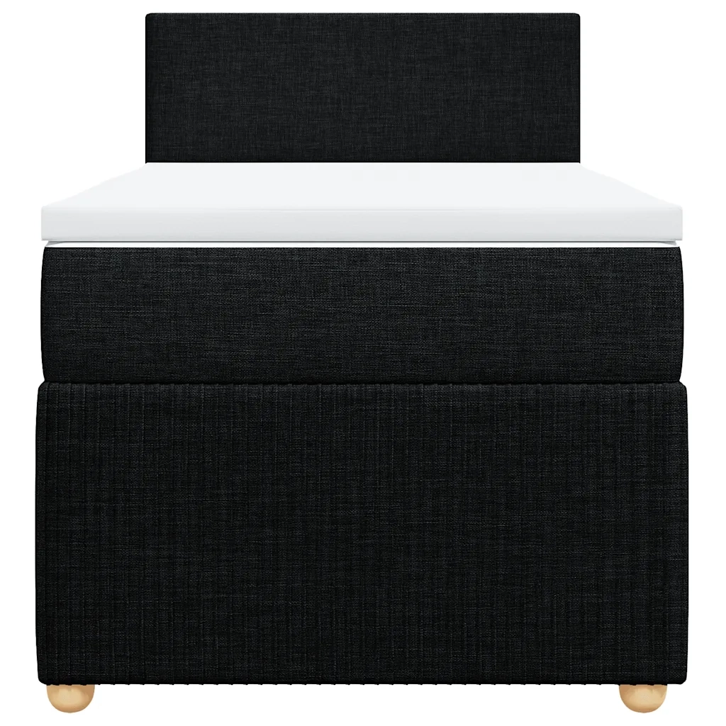 Giroletto a Molle con Materasso Nero 100x200 cm in Tessuto 3287362
