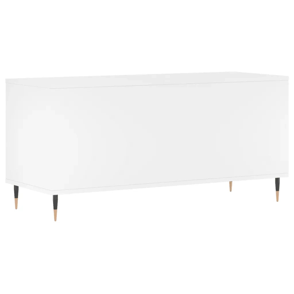 Mobile Porta Dischi Bianco 100x38x48 cm in Legno Multistrato 831740