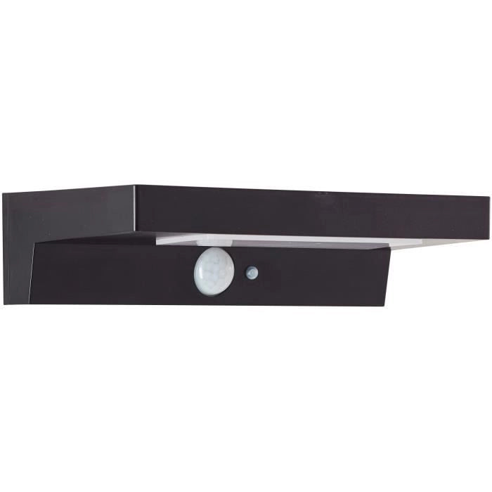 Applique da esterno - BRILLIANT - BARKER - LED e solare - Rilevatore di movimento - Plastica - 4 W - Nero