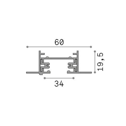 Binario Link On Off 0W Nero L 1000 Mm Ip20
