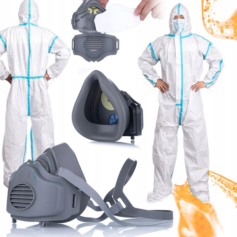 Maschera Protettiva KN95 e Tuta Monouso 185cm – Protezione Avanzata | Filtrazione Efficace